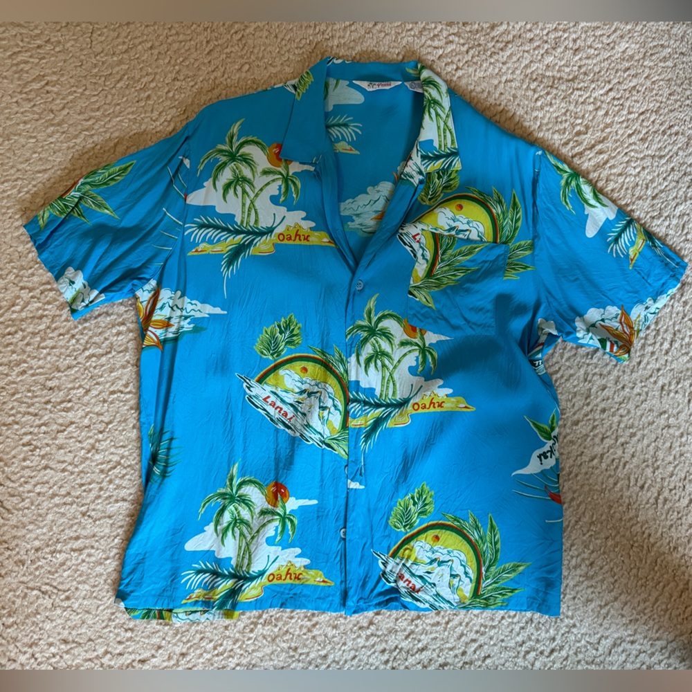 Tropically Yours vintage tropical Hawaii island shirt size XL